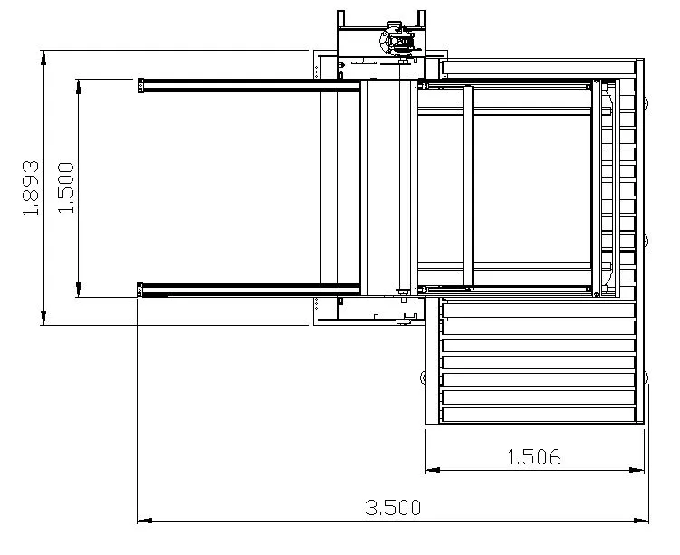Plano técnico de Paletizador automático por capas